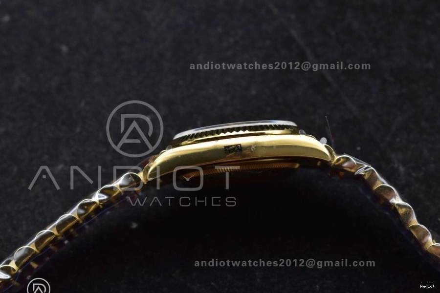 Diamond 904L QF with on vr3255 Dial (Gain Bracelet V5 YG Gold 36 Best Weight) DayDate Edition Steel President Stick 0425